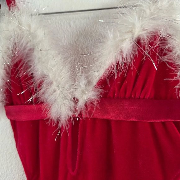 Boudoir Velvet Santa Teddy Bodysuit Christmas Intimate Lengerie Festive Small - Picture 4 of 13